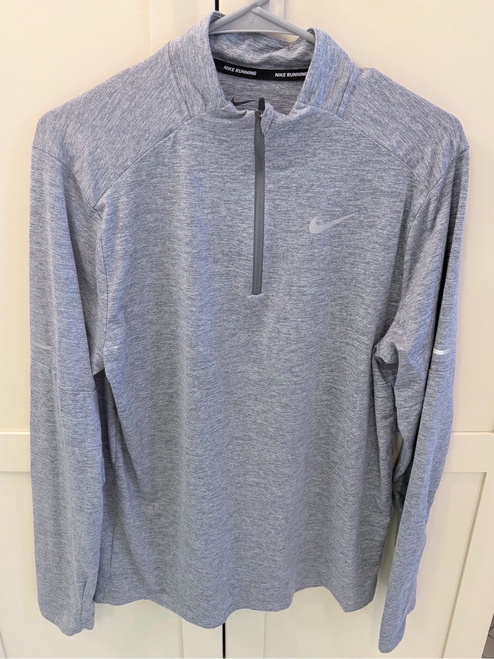 Nike Men’s Heather Gray Quarter-Zip Running Pullover